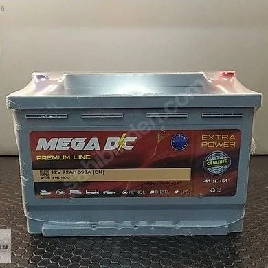 x5-114538227668ug Mega Dc Akü 12V 72 Amper 2025 Üretim Bursa - Görsel 1